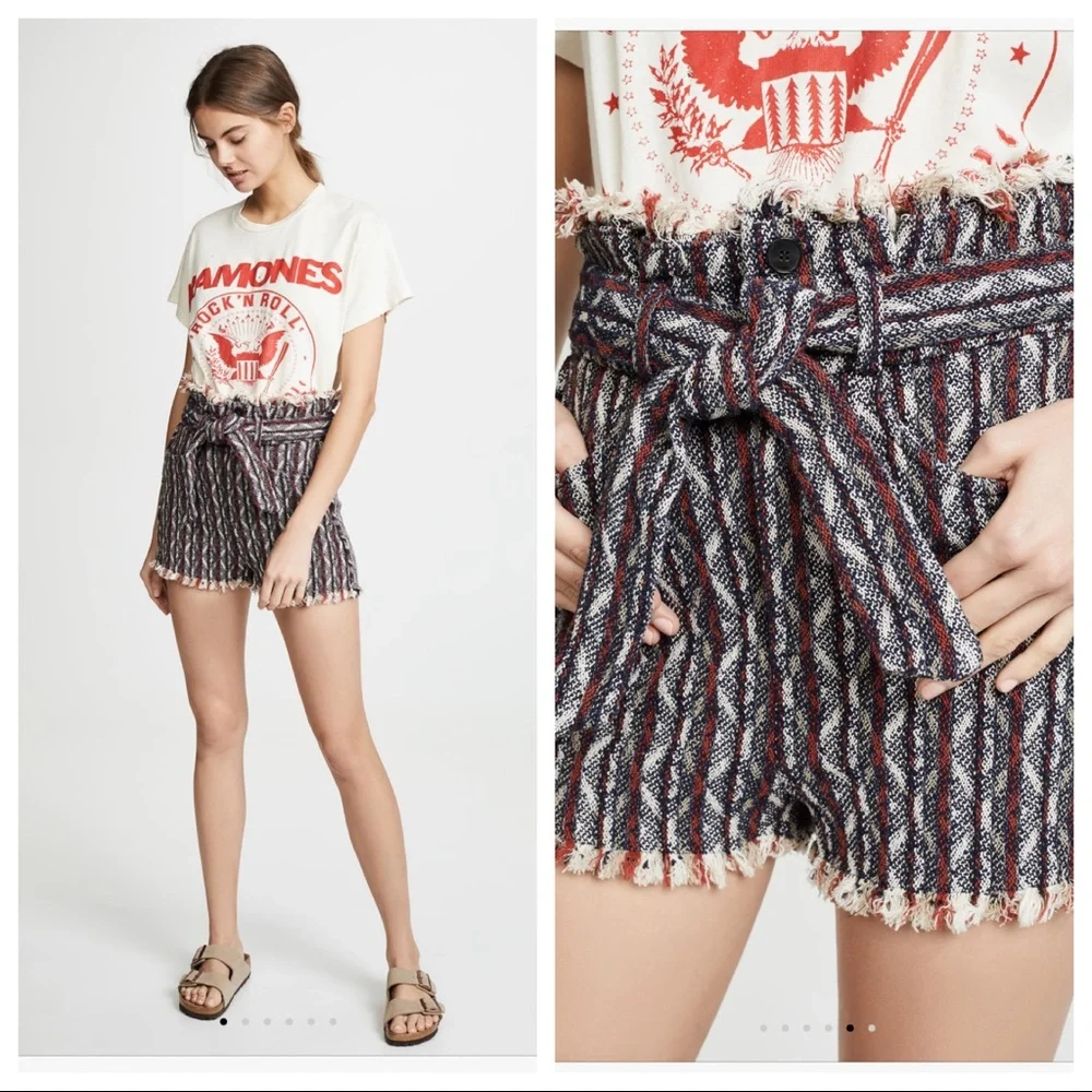 IRO Vanity Striped Mini Shorts NWT - Picture 5 of 16